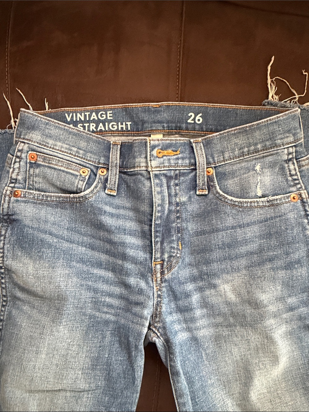 GU J. Crew Vintage Straight Jeans — Light Blue Wash sz 26
